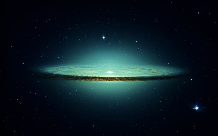 Universum, Weltraum, Sombrero-Galaxie, Raumkunst, Galaxie, digitale Kunst, HD-Hintergrundbild