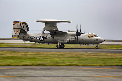 Военный самолет, Northrop Grumman E-2 Hawkeye, самолет, военный самолет, HD обои HD wallpaper