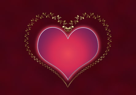 фон, обои, сердце, роза, настроение, HD обои HD wallpaper