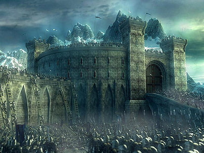 zamek fortress Helms Deep Abstract Fantasy HD Art, Castle, Fortress, Lord of the Ring, lotr, Tapety HD HD wallpaper