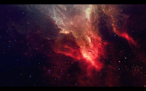 galaktyka tapeta, przestrzeń, gwiazdy, mgławica, sztuka kosmiczna, TylerCreatesWorlds, Tapety HD HD wallpaper