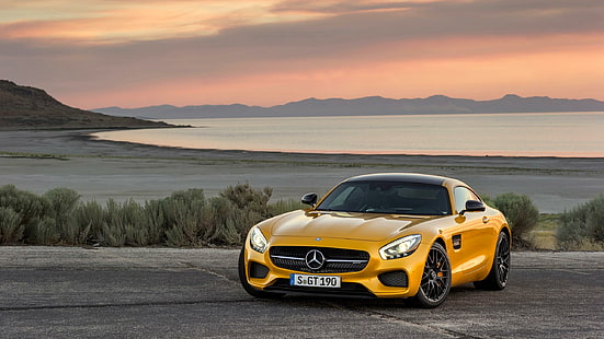2015 Mercedes AMG GT Solarbeam 3, жълт спортен автомобил, mercedes, 2015, solarbeam, автомобили, mercedes benz, HD тапет HD wallpaper