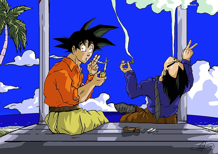 Marihuana Goku Dragon Ball Z 4961x3508 Anime Dragonball HD Kunst, Goku, Marihuana, HD-Hintergrundbild