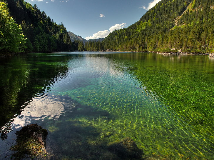 body of water, lake, Austria, Republic Of Austria, Republika Avstrija, The Republic Of Austria, Republika Austrija, Gosau Valley, HD wallpaper
