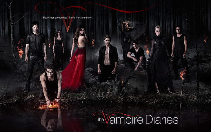 La série télévisée Vampire Diaries, série, vampire, journaux intimes, Fond d'écran HD