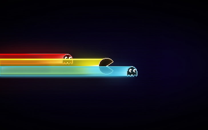 Pacman дигитален тапет, pacman, игра, графика, скорост, тормоз, HD тапет