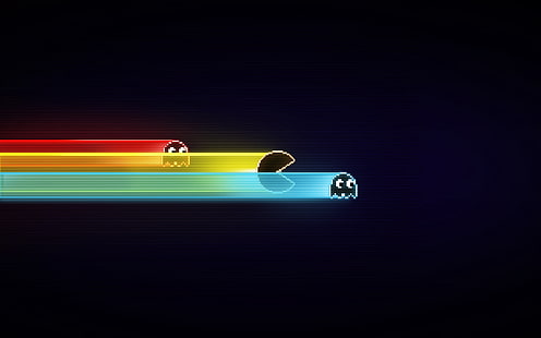 Pacman digitale Tapete, Pacman, Spiel, Grafik, Geschwindigkeit, Belästigung, HD-Hintergrundbild HD wallpaper