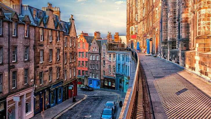 street, home, Scotland, Edinburgh, West Bow Street, HD wallpaper