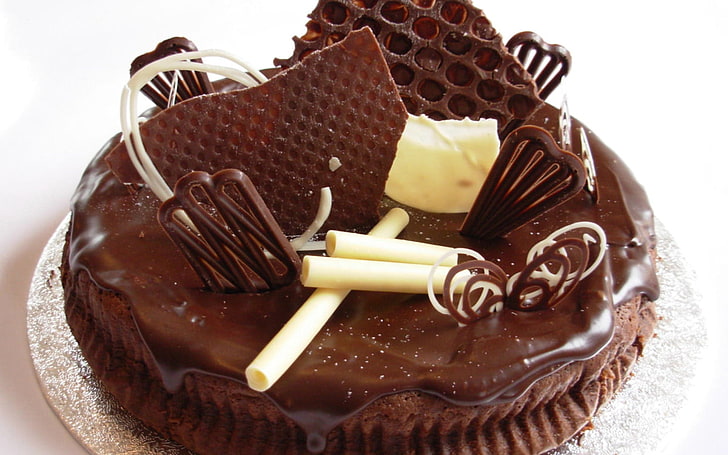 kue, makanan, kue cokelat, cokelat, Wallpaper HD