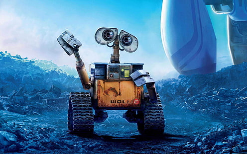 Wall-E Robot Disney Wave HD, film, robot, dinding, gelombang, disney, e, Wallpaper HD HD wallpaper