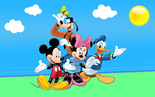 Pato Donald Mickey Mouse E Papel De Parede Pateta Dos Desenhos Animados Hd Para Desktop Full Screen 2560 × 1600, HD papel de parede HD wallpaper