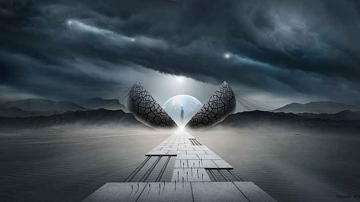 par de Adidas Yeezy Boost 350 V2 gris, obra de arte, arte de fantasía, extraterrestres, arte conceptual, surrealista, ciencia ficción, gigante, Fondo de pantalla HD