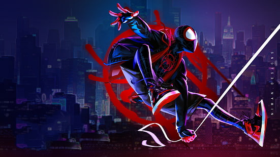  Movie, Spider-Man: Into The Spider-Verse, Miles Morales, Spider-Man, HD wallpaper HD wallpaper