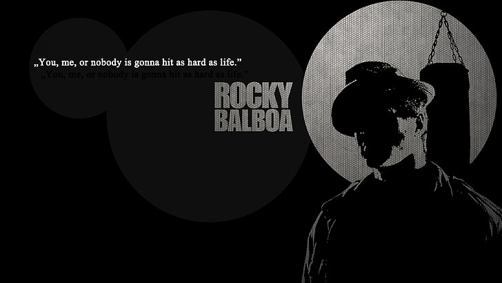 black and white movies quotes boxing rocky balboa rocky the movie sylvester stallone boxers shadow t Entertainment Movies HD Art , movies, black and white, HD wallpaper