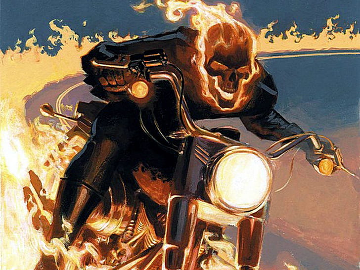 Ghost Rider HD, комиксы, призрак, райдер, HD обои