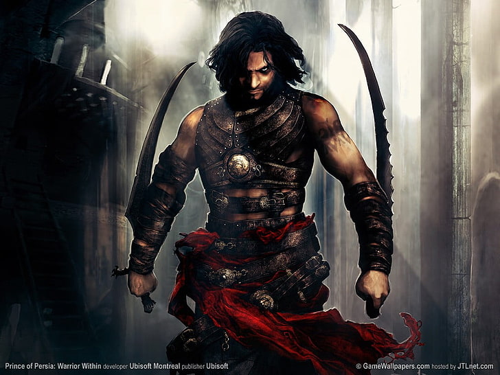 man holding black sword digital wallpaper, Prince of Persia: Warrior Within, video games, Prince of Persia, HD wallpaper