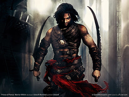 hombre con fondo de pantalla digital de espada negra, Prince of Persia: Warrior Within, videojuegos, Prince of Persia, Fondo de pantalla HD HD wallpaper
