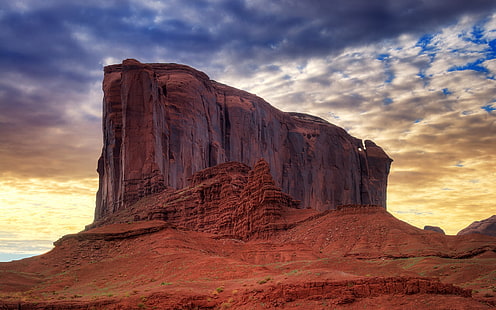 landscape, nature, mountains, rock formation, Utah, rock, red, desert, clouds, sky, yellow, brown, HD wallpaper HD wallpaper