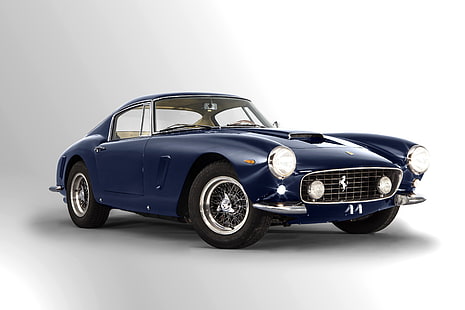Ferrari, blå bilar, fordon, Ferrari 250 GTO, HD tapet HD wallpaper