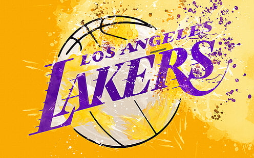 농구, 로스 앤젤레스 레이커스, 로고, NBA, HD 배경 화면 HD wallpaper