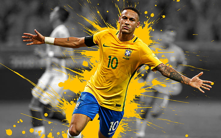 Neymar 4K, Neymar, HD papel de parede