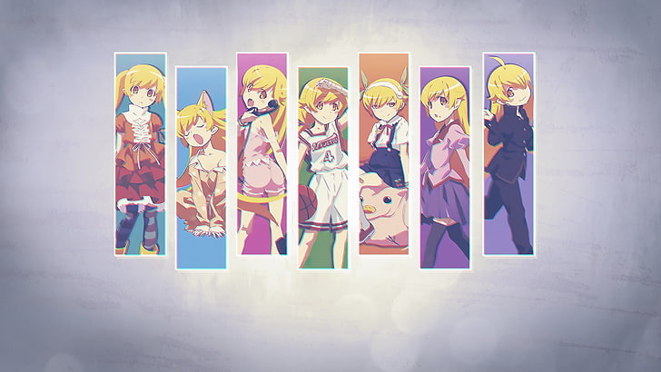 anime, dziewczyny anime, Monogatari Series, Oshino Shinobu, Tapety HD