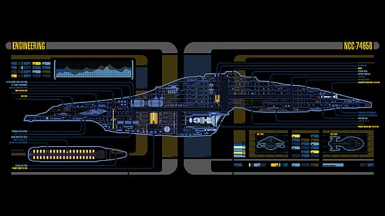 Звездный путь, USS Voyager, LCARS, HD обои HD wallpaper