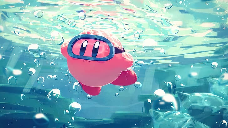 Kirby, woda, Tapety HD