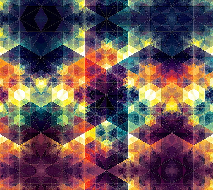 andy gilmore abstract cube kaleidoscope, HD wallpaper