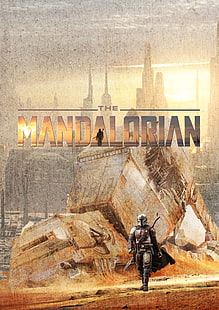 Star Wars, แฟนอาร์ต, The Mandalorian, วอลล์เปเปอร์ HD HD wallpaper