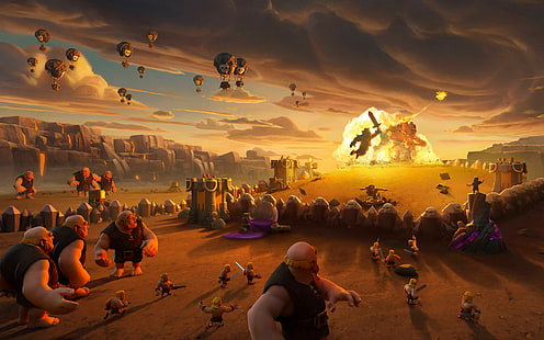 Clash of Clans wallpaper, Video Game, Clash of Clans, HD wallpaper HD wallpaper