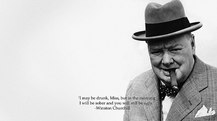 Winston Churchill, cita, Winston Churchill, Fondo de pantalla HD