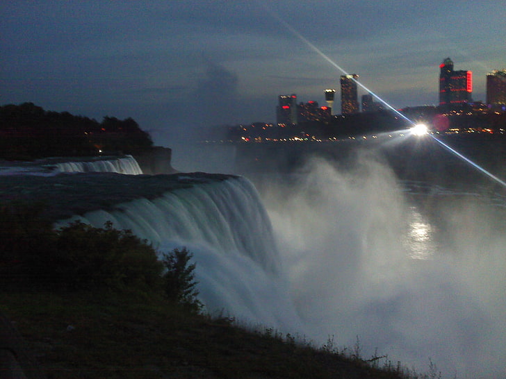 Fälle, Niagara, Nacht, Wasser, HD-Hintergrundbild