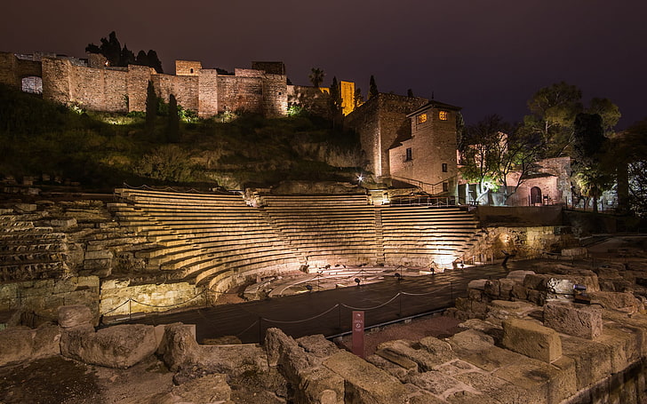 Roma, teatro, antigua Roma, arquitectura, Fondo de pantalla HD
