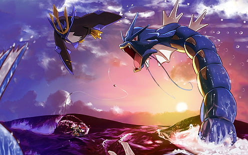 Pokemon Gyrados Hintergrundbild, Pokémon, Gyarados, Empoleon, HD-Hintergrundbild HD wallpaper