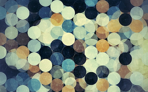 Bokeh Lichter, abstrakt, Kreis, Geometrie, digitale Kunst, Punkte, blau, grau, HD-Hintergrundbild HD wallpaper