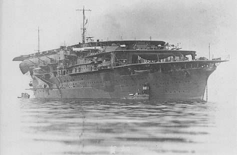 السفن الحربية والبحرية اليابانية وحاملة الطائرات وحاملة الطائرات اليابانية كاجا، خلفية HD HD wallpaper