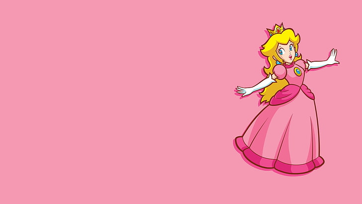 نينتندو ، الأميرة الخوخ ، سوبر ماريو ، ألعاب الفيديو ، بساطتها ، خلفية بسيطة، خلفية HD