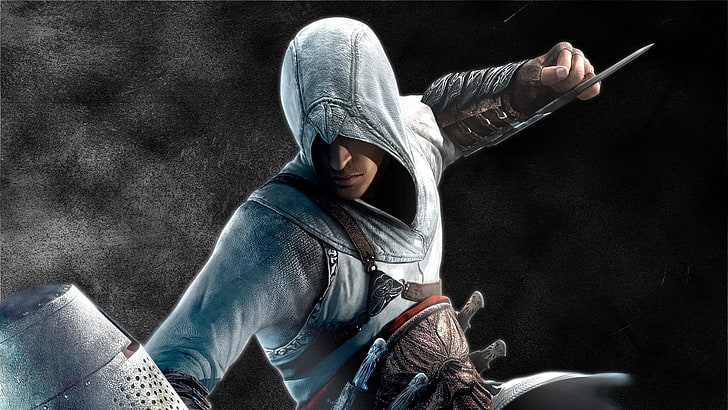 Assassin's Creed-affisch, Assassin's Creed, Altaïr Ibn-La'Ahad, videospel, HD tapet