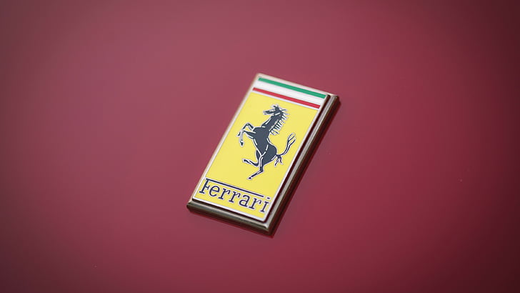 Ferrari emblem, Ferrari, logo, 4k, HD wallpaper