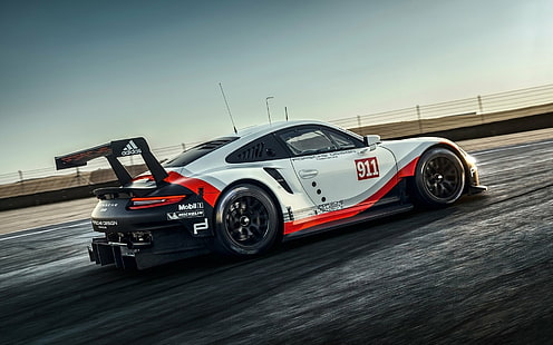 Porsche, Porsche 911 RSR, auto, Porsche 911, auto da corsa, Supercar, veicolo, Sfondo HD HD wallpaper