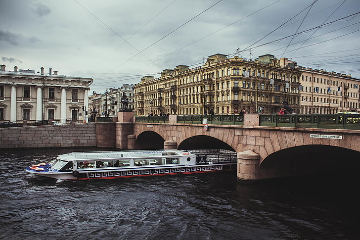 Bridge, Peter, River, Saint Petersburg, Russia, SPb, St. Petersburg, Nevsky Prospekt, Leningrad, Fontanka, HD wallpaper