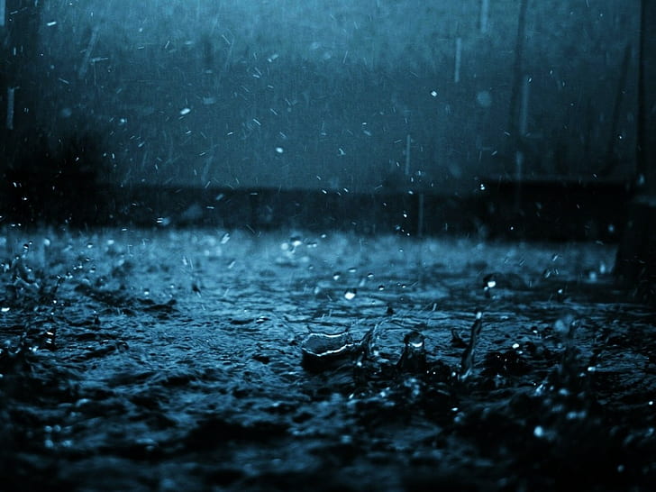 Rain, Ground, Dark, rain, ground, dark, HD wallpaper