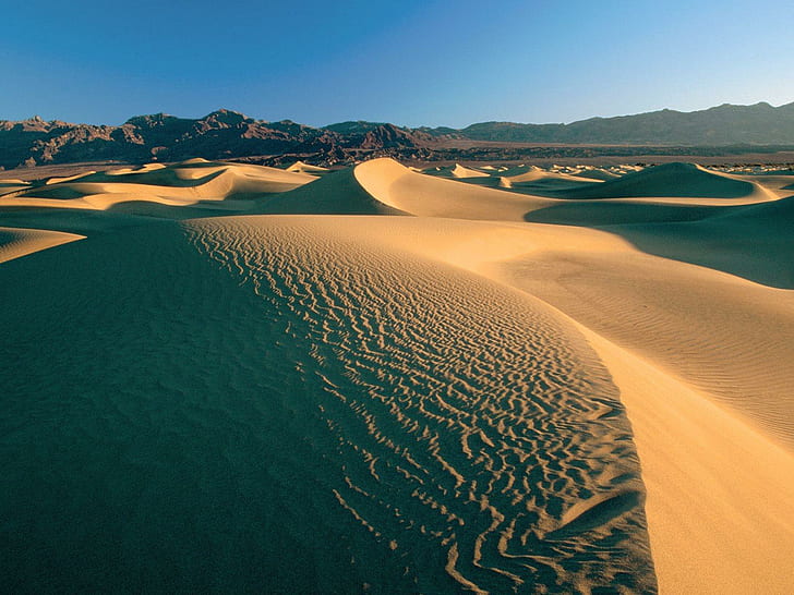مناظر طبيعية وادي الصحراء كثبان رملية مسطحة واسعة ، صحاري ، صحراء ، كثبان ، مسطحة ، مناظر طبيعية ، طبيعة ، رمال ، وادي ، واسع، خلفية HD
