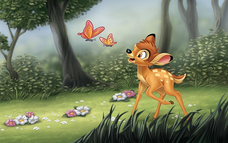 Bambi Disney Cartoon, Cartoons, , cartoon, disney, deer, HD wallpaper |  Wallpaperbetter