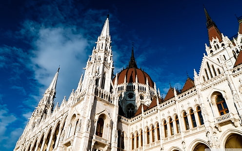 Унгарска сграда на парламента, Унгария, Будапеща, парламент, архитектура, HD тапет HD wallpaper