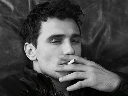 курящие мужчины монохромные актеры Джеймс Франко сигареты 2278x1711 Люди Актеры HD Арт, мужчины, курение, HD обои HD wallpaper