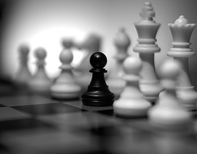 sztuka, czarno-białe, szachy, gra, odmieńcy, buntownicy, Tapety HD HD wallpaper