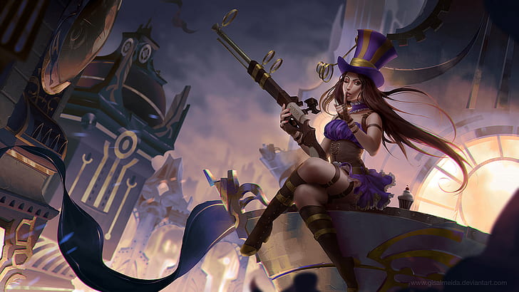 League Of Legends Champion Caitlyn Roles Marksman Abilities Yordle Snap Trap  Headshot Ace In The Hole 90 Caliber Net Piltover Peacemaker, HD wallpaper