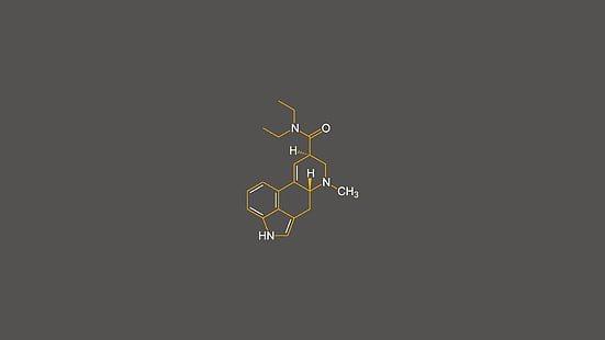 chemical reaction illustration, LSD, minimalism, chemical structures, chemistry, HD wallpaper HD wallpaper